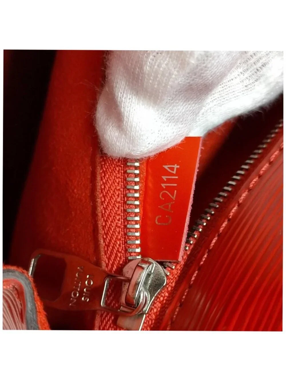 Authentic Louis Vuitton Marly BB Red Epi Leather Shoulder Bag
